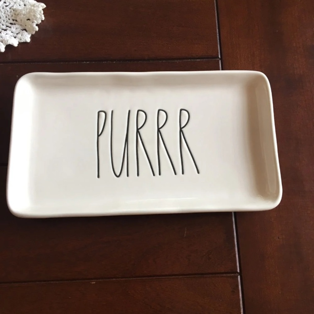 Purrr Rae Dunn Cat Plate
